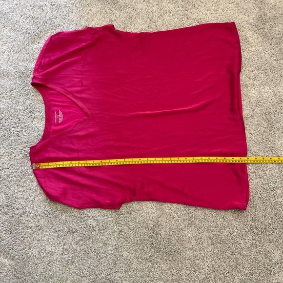 Lane Bryant Pink V Neck Rayon Blend Tee Shirt Size 14/16 Pre-owned - Picture 7 of 7